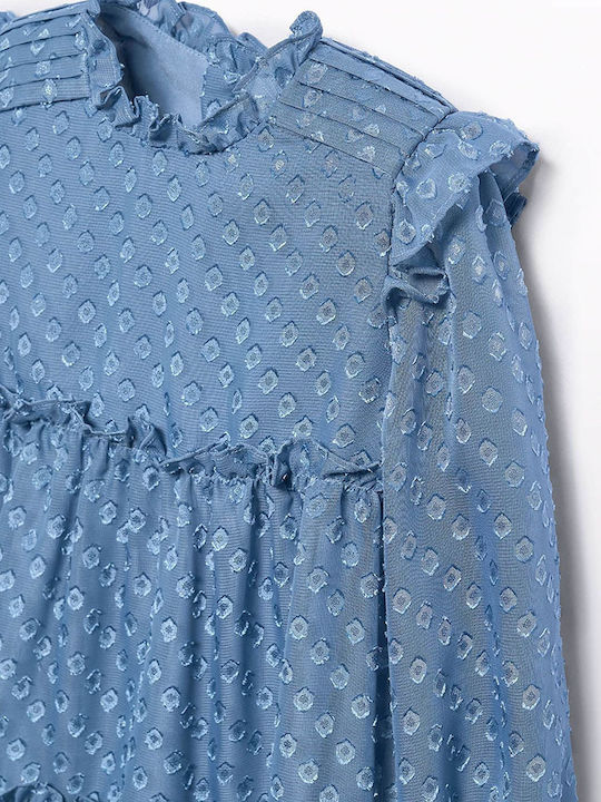 Children's Dress Long Sleeve Blue
