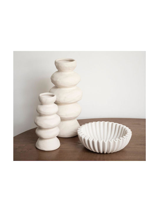 Vază Itaca Ah-ax24037 Φ13.5x30cm Albă Andrea House Ceramică