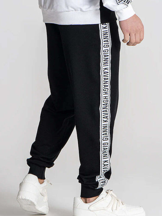 Gianni Kavanagh Men's Fleece Sweatpants with Rubber Black