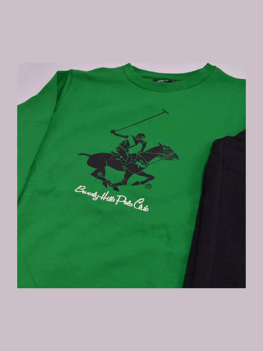 Beverly Hills Polo Club Kids Sweatpants Set Green/Black