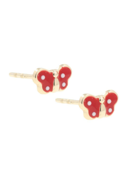 Q-Jewellery Kids Earrings Studs Butterflies made of Gold