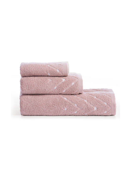 Nef-Nef Homeware Πετσέτα Προσώπου Cheville 036667 50x90εκ. Pink Βάρους 500gr/m²