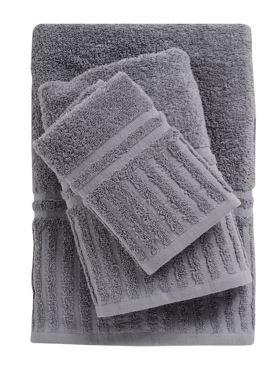 Das Home 3pc Bath Towel Set 0748 Grey Weight 480gr/m²