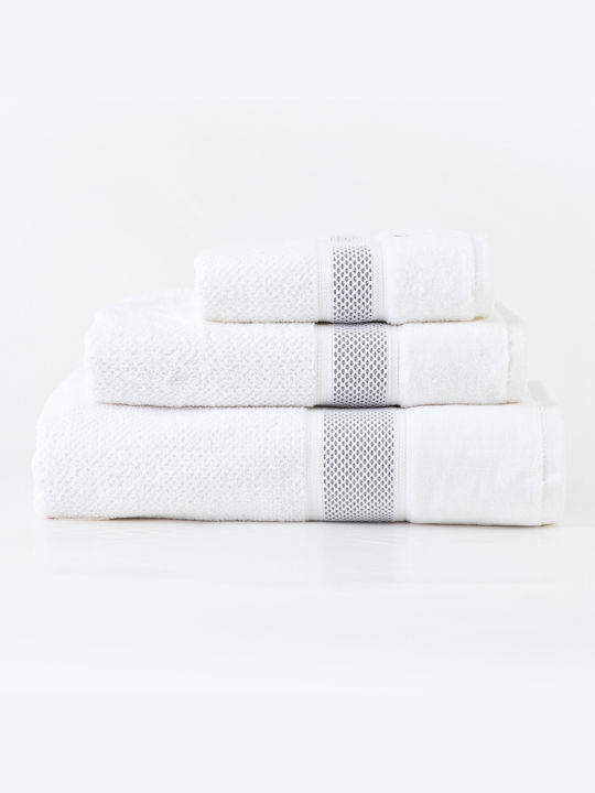 Borea Hand Towel Lava 30x50cm. White Weight 550gr/m²