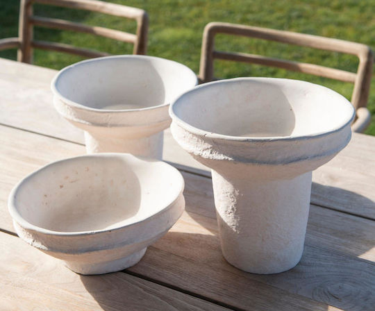 Decorative Bowl Cement Ah-ax24081 Φ26x19cm White Andrea House Cement Decorative Bowl Cement Ah-ax24081 Φ26x19cm White Andrea House Cement