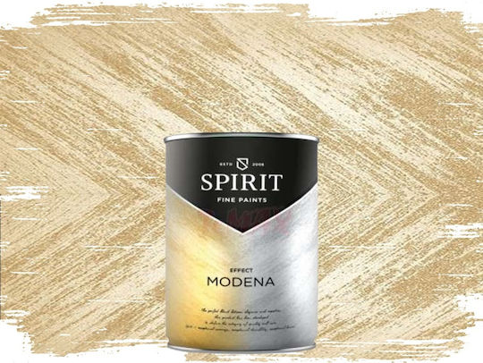 Dekorative Farbe Spirit Modena Gold 1 L 8 qm/l Sandpartikel Weicher Perlmutt-Effekt Wasserbasiert