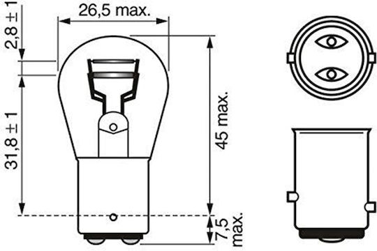 Bosch Λάμπες Αυτοκινήτου PURE LIGHT P21/5W 12V 5W