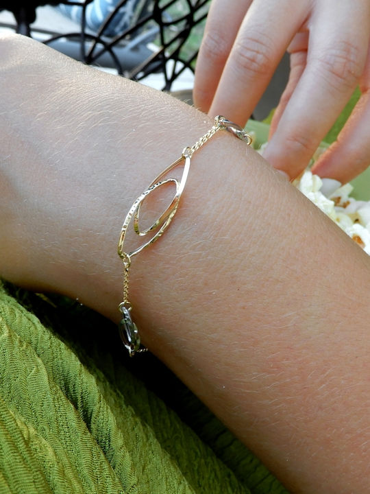 Art d or Damen Armband Kette aus Weißgold 14K