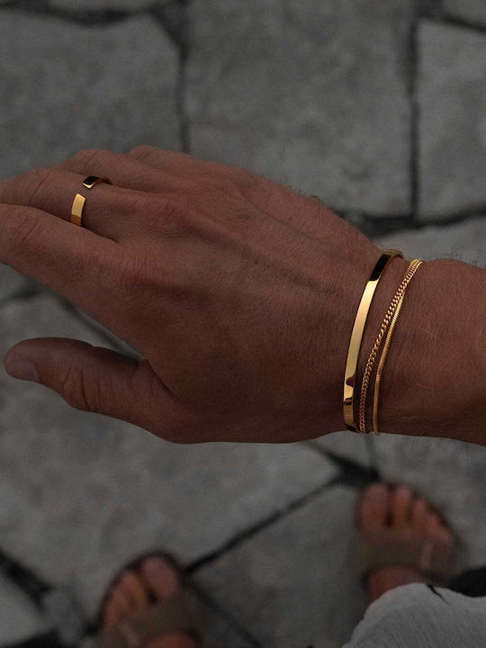 Naya Jewelry Herren Armband Handschellen aus Stahl