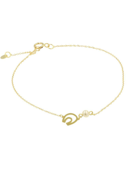 Q-Jewellery Bracelet made of Gold 14K with Pearls