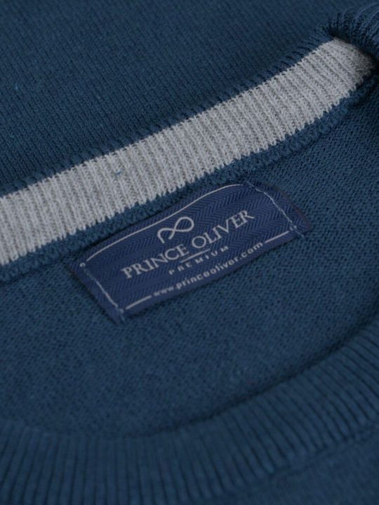 Prince Oliver Men's Sweater Petrol Blue