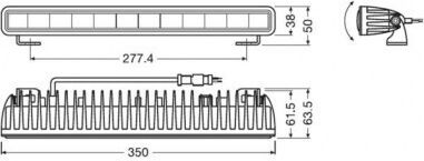 Auto-LED-Leiste 6000k Osram 30w 2600lm 12/24v 18cm Ledriving Sx300-sp