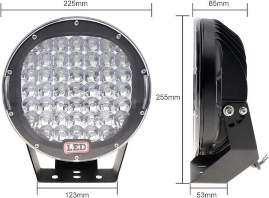 Auto Offroad Led Projector 225w 12v-24v 18000 Lumens Round Spot Beam 30 Degrees