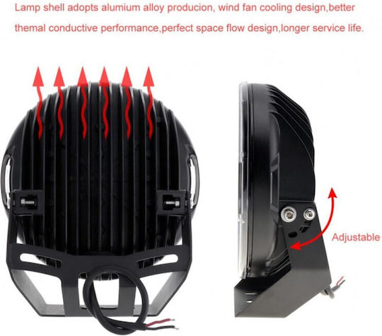 Auto Offroad Led Projector 225w 12v-24v 18000 Lumens Round Spot Beam 30 Degrees