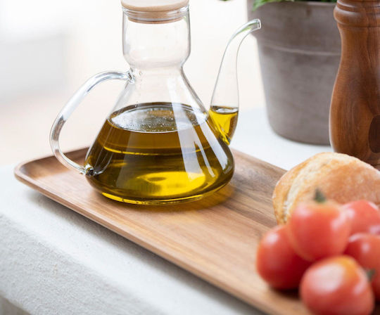 Andrea House Πιάτο Ρηχό Ξύλινο Καφέ με Διάμετρο 32cm
