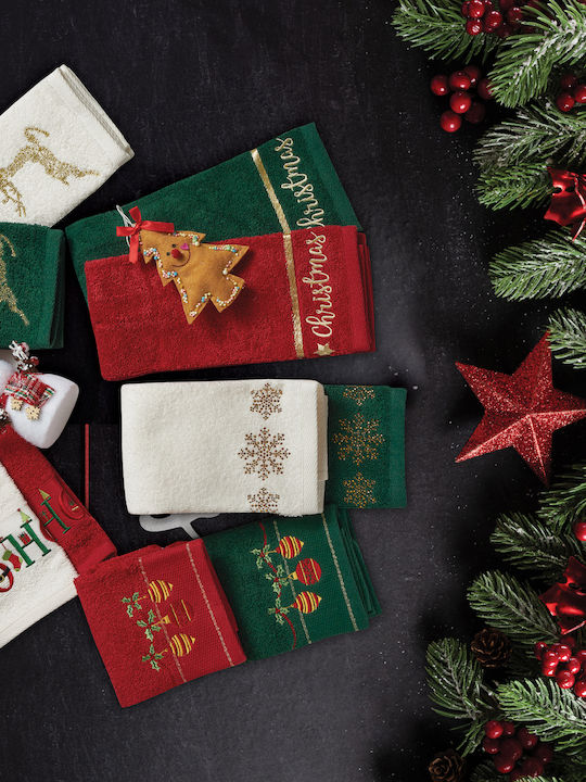 Das Home Christmas Collection Чаена кърпа в Червен Цвят 40x60см 2бр