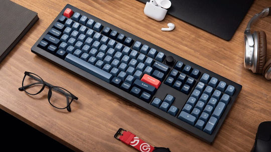 Keychron V6M-D1 Max QMK/VIA V6M-D1 Wireless Gaming Mechanical Keyboard with Gateron Jupiter Red Switches and RGB Lighting (English US) Carbon Black