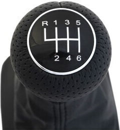 Mâner schimbător de viteze cu manșon pentru Audi A3 Negru 1996-2003