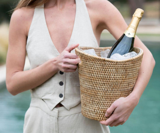 Andrea House Einfache Champagners Kunststoff mit Abmessungen 26x26x25cm