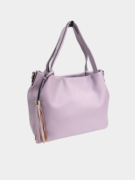 Chris Borsa Women's Bag Tote Hand Purple