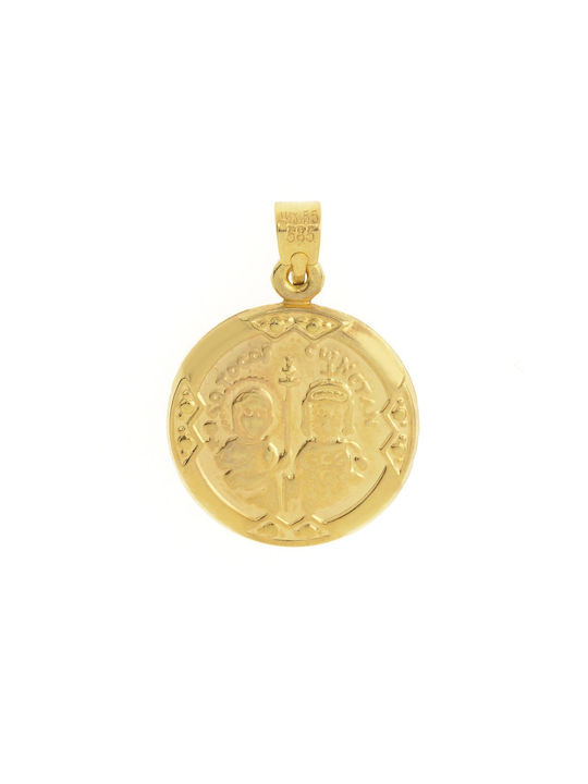 Senzio Belibasakis Necklace Constantine Amulet from Gold 14K