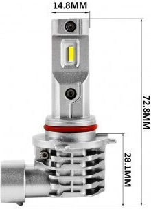 Set de 2 Led Hb4 9006 Canbus 3000k Faruri Auto 50w 6400 Lm 12v-24v