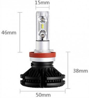 Set aus 2 LED H8 H9 H11 Canbus 50W 12.000 Lm 12V-24V