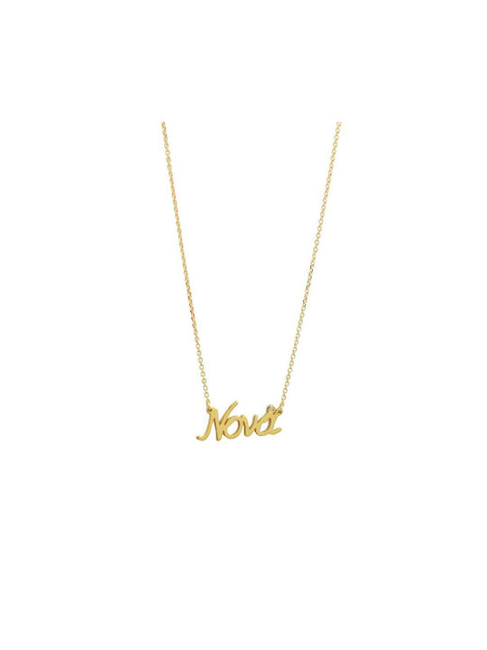 Q-Jewellery Necklace from Gold 14K with Diamond