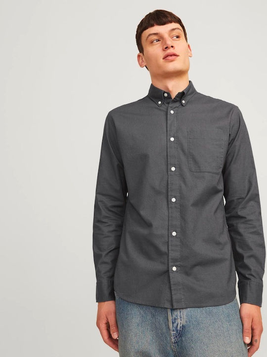 Short-sleeved Cotton Shirt Black Oyster