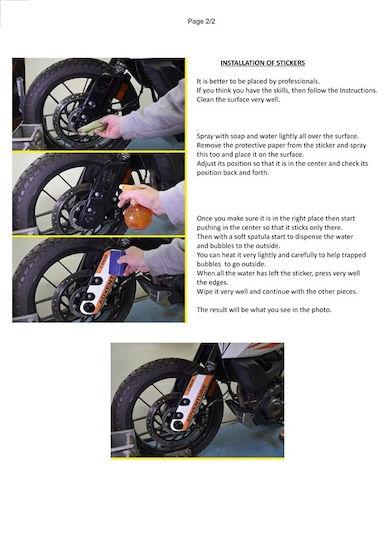 Moto Discovery Motorcycle Front Suspension Protectors KTM 390 Adventure Black