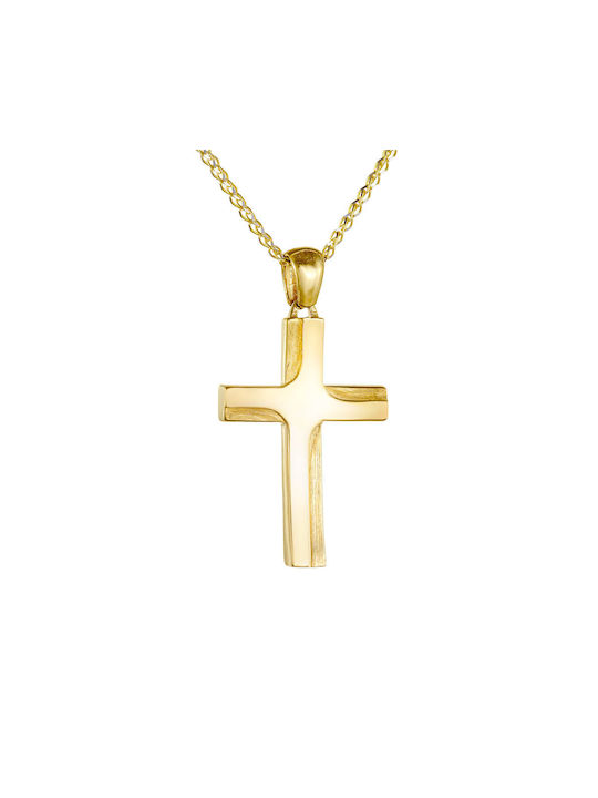 Ioannis Kosmima Herren Gold Kreuz 14K Beidseitig