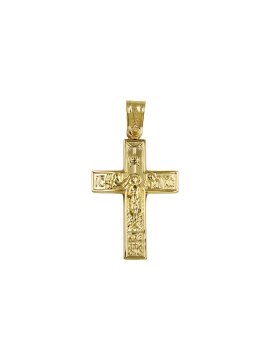 Roloi Kaliamanis Men's Gold Cross 14K Double Sided with the Crucified