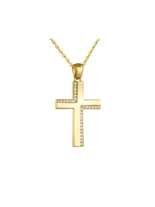 Ioannis Kosmima Women's Gold Cross 14K Double Sided