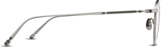 Matsuda Men's Metal Titanium Silver Prescription Eyeglass Frame M3140 PW