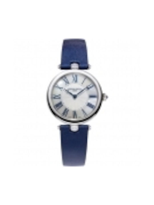 Frederique Constant Classics Watch with Blue Leather Strap