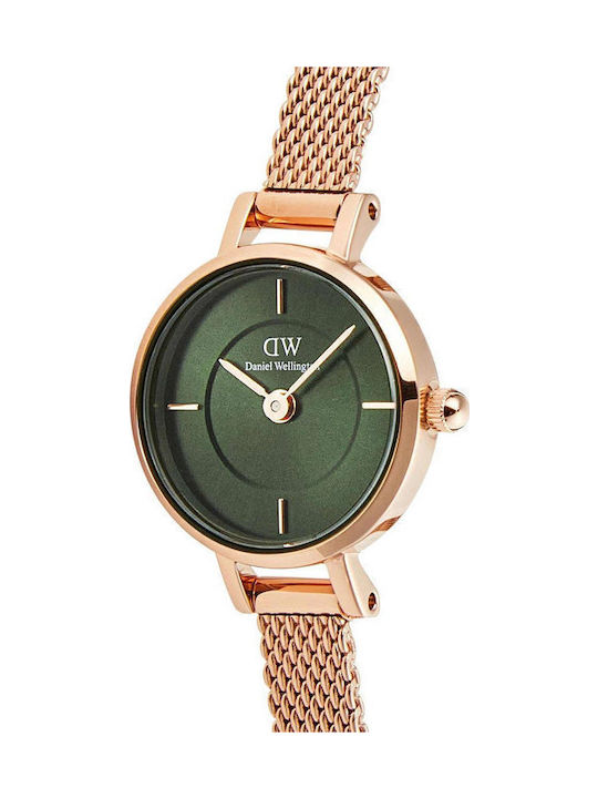 Daniel Wellington Petite Women's Watch with Pink Gold Metal Bracelet