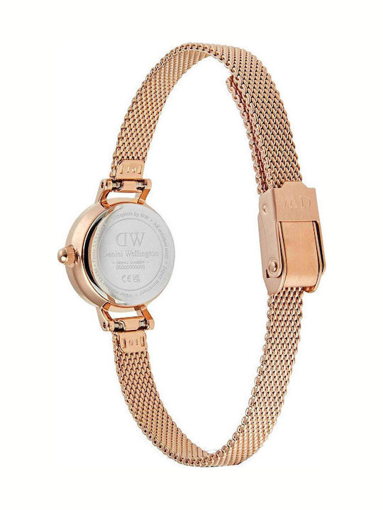 Daniel Wellington Petite Women's Watch with Pink Gold Metal Bracelet