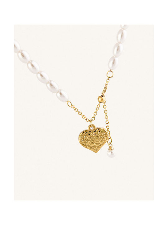 Charlotte Heart Pearl Necklace