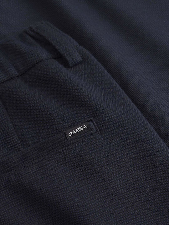 Hose in Geradem Schnitt Marineblau
