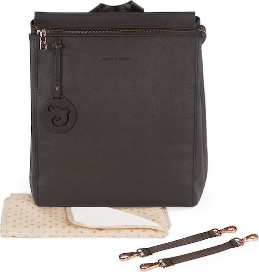 Walking Mum Backpack Diaper Bag London Pasito A Pasito Brown 32x37x15cm