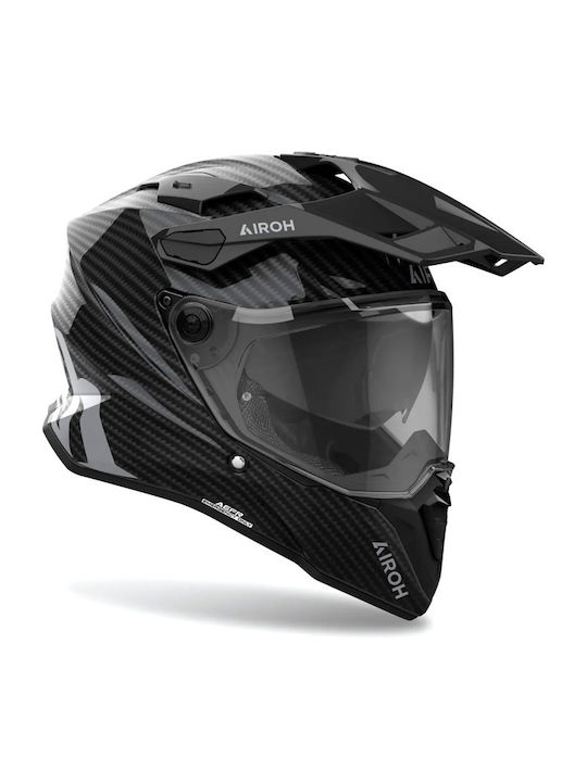 Airoh Commander 2 On-Off Helmet with Pinlock and Sun Visor ECE 22.06 Full Carbon Gloss