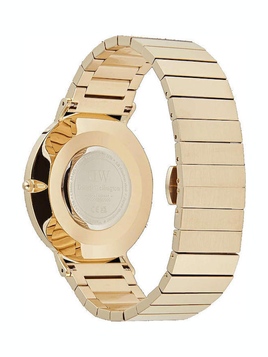 Daniel Wellington Piano Men's Watch 40mm Battery with Gold Stainless Steel Bracelet