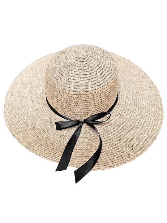 Summertiempo Wicker Women's Floppy Hat Beige