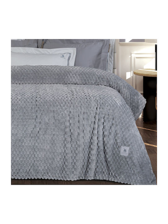 Greenwich Polo Club Blanket Fleece Queen 220x240cm 3476 Grey