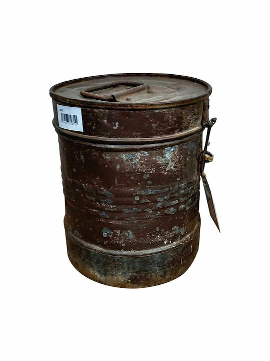 Decorative Container Alexandra House Living Brown Iron Craft Style 20 X 24 X 20 Cm