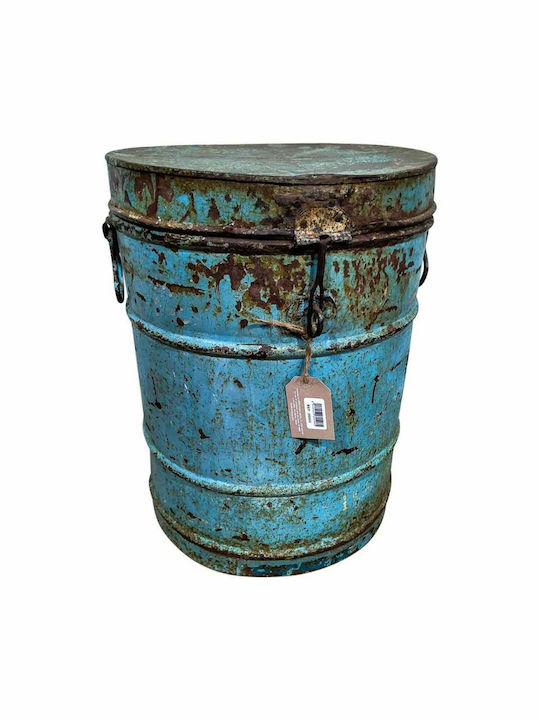 Decorative Container Alexandra House Living Blue Iron Craft Style 38 X 50 X 38 Cm