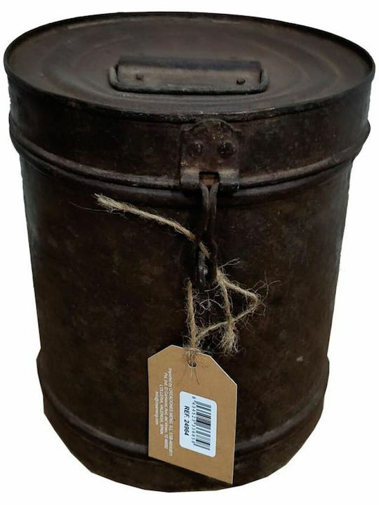 Decorative Container Alexandra House Living Brown Iron Craft Style 19 X 23 X 19 Cm