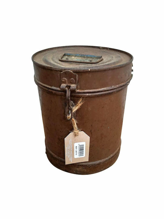 Decorative Container Alexandra House Living Brown Iron Craft Style 18 X 23 X 19 Cm