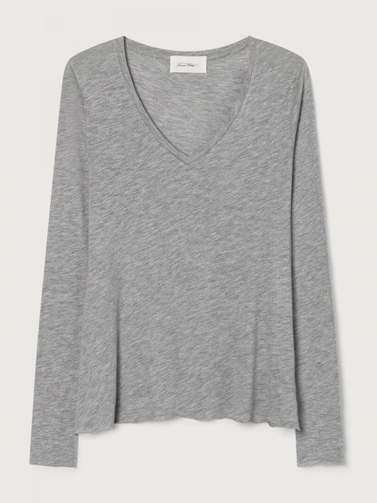 Jacksonville Women's Cotton Long Sleeve Blouse Heather Gray