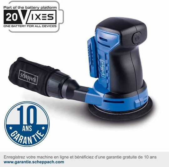 Scheppach C-OBS125-X Έκκεντρο Τριβείο 125mm Μπαταρίας 20V 1x με Ρύθμιση Ταχύτητας και με Σύστημα Αναρρόφησης